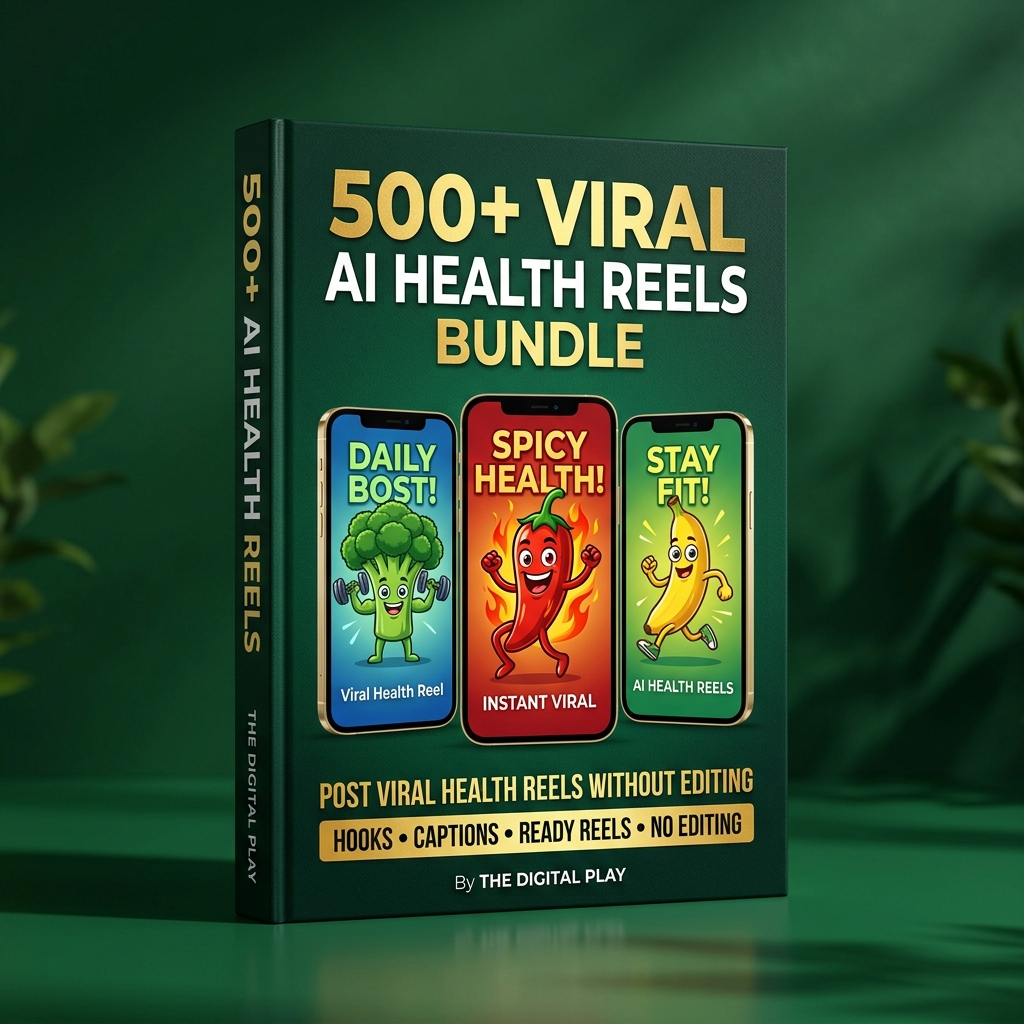 500+ Viral AI Health Reels Bundle Product Mockup